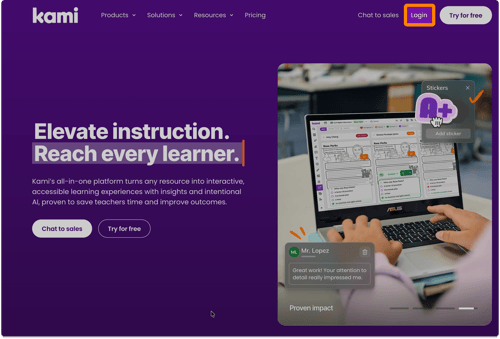 The kamiapp.com website