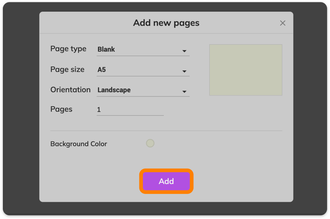 Add new page(s)