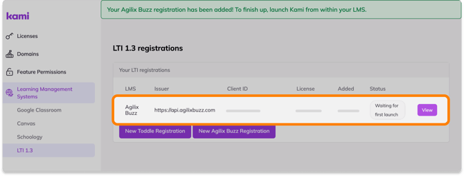 New Agilix Buzz registration