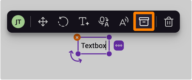 Annotation Bank button in an Action bar.