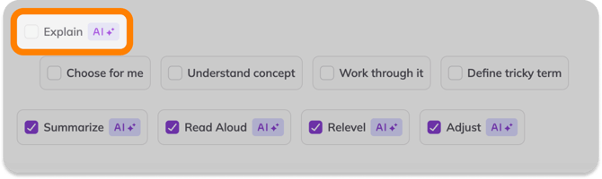 Unselect Explain tool to disable