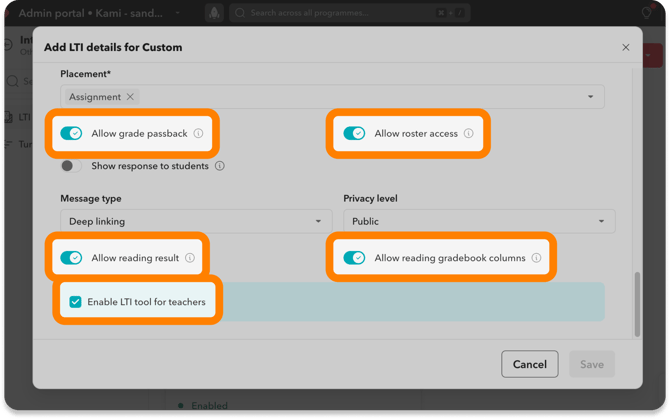 Enable fields