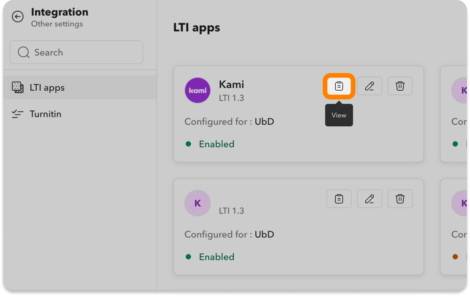 View Kami LTI app