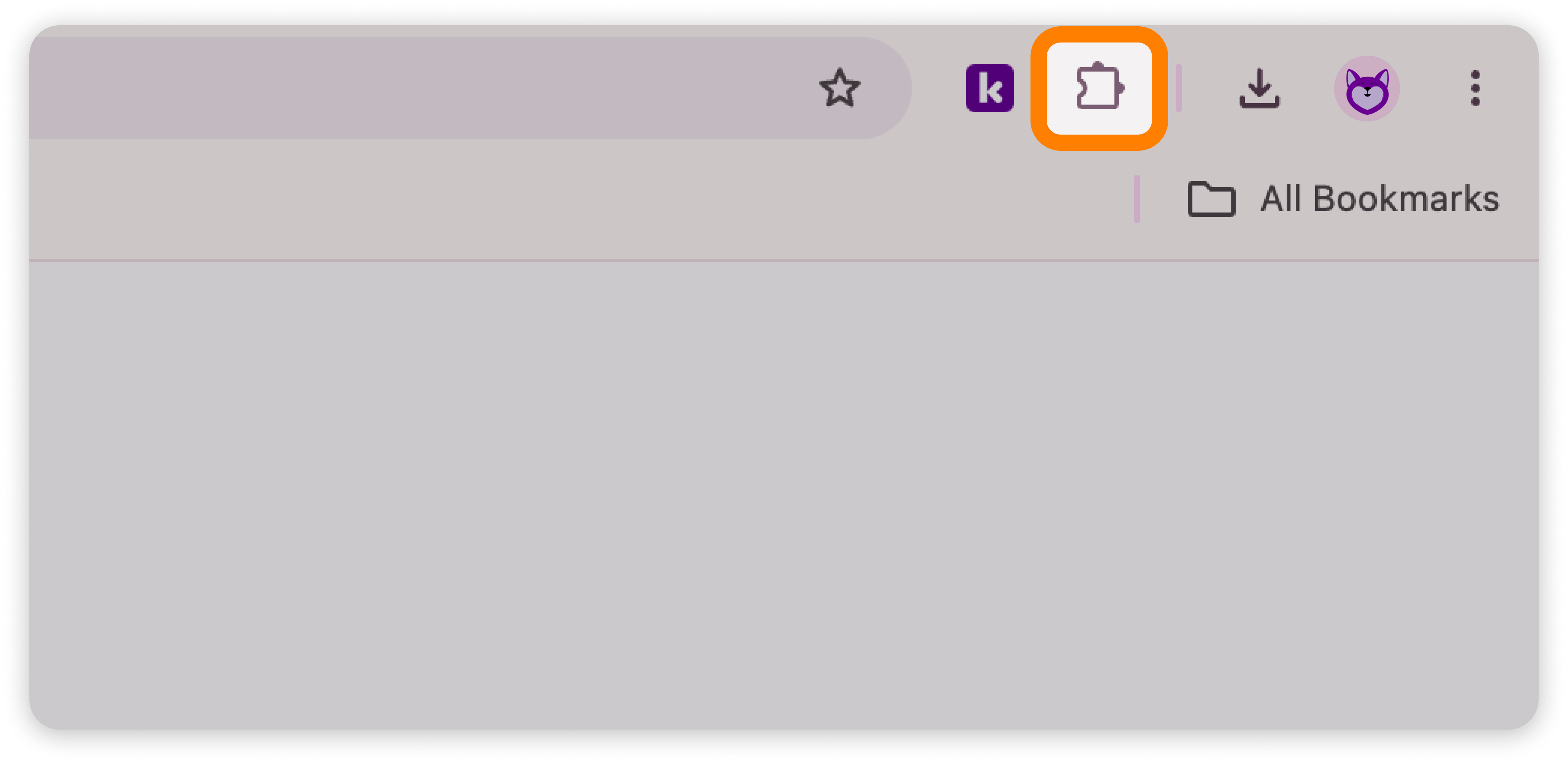 Chrome extension menu button