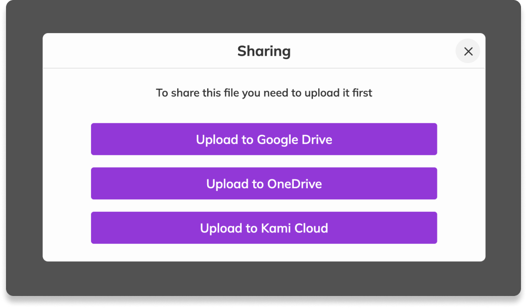Cloud upload options