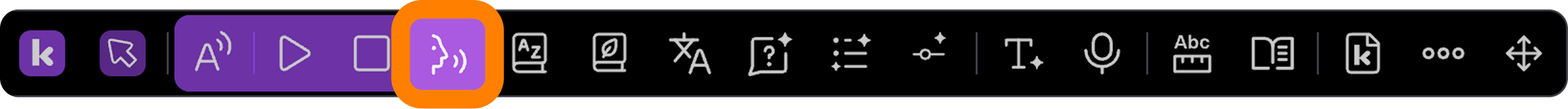 Read aloud 'Change Voice' button in the companion toolbar