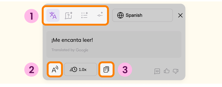 Additional understand tool modal features