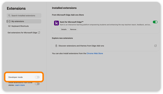 Enable developer mode