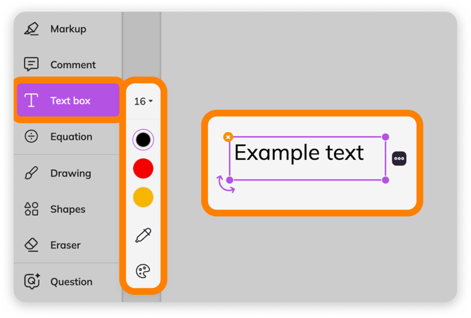 Text box tool