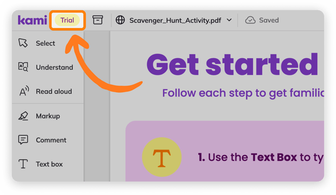 In-app Kami plan button