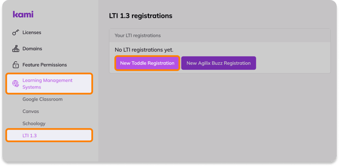 New Toddle registration