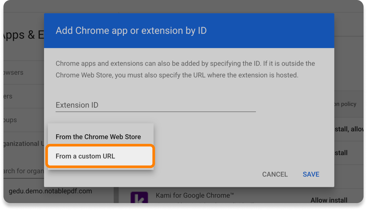 Add from a custom URL
