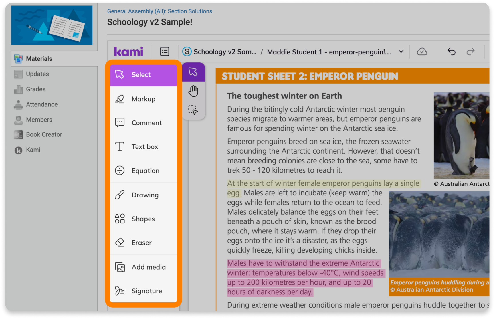 Kami toolbar