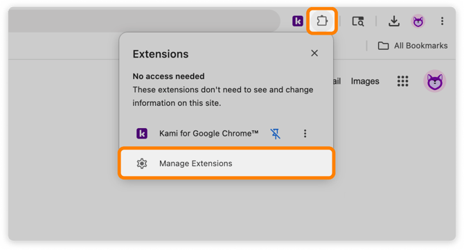 Manage Extensions