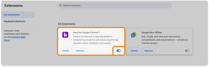 Kami for Google Chrome extension