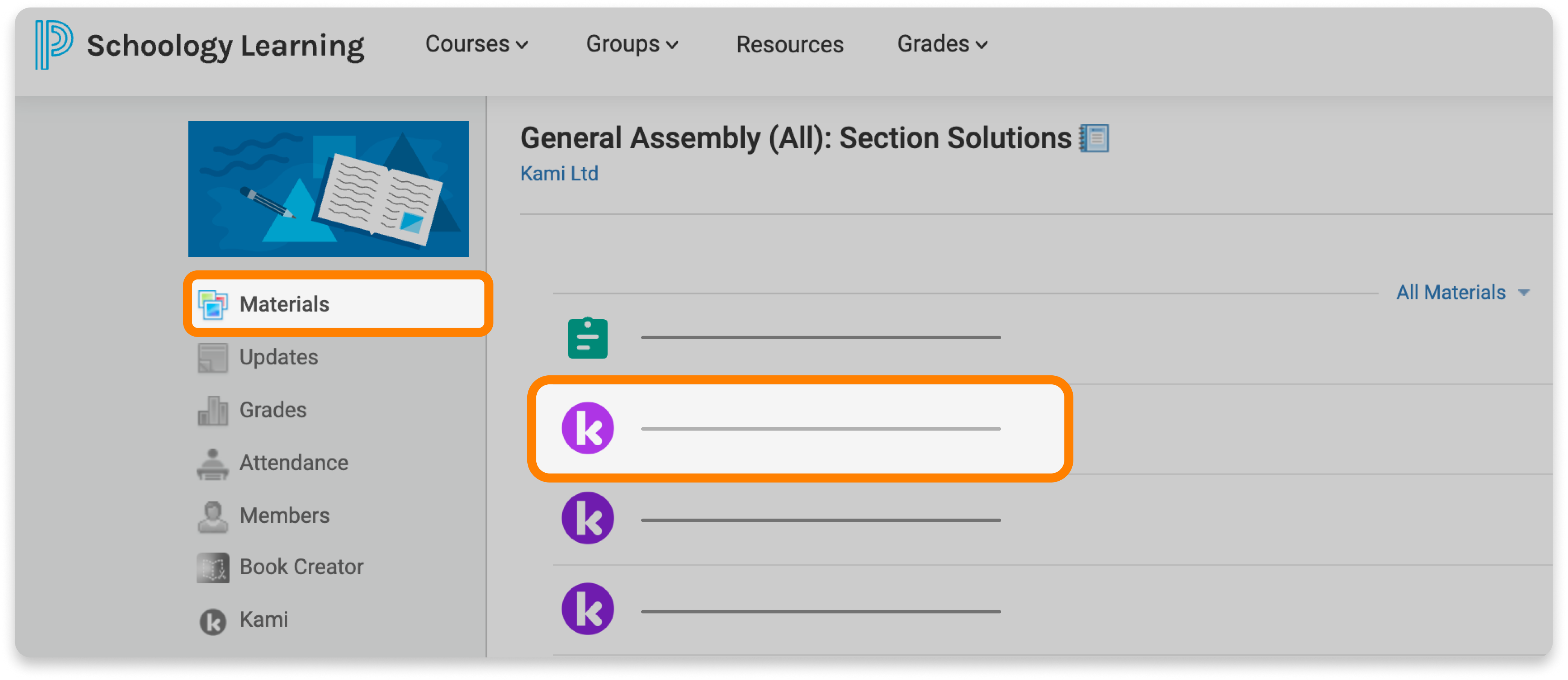 Schoology assignments