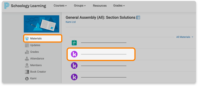 Schoology assignments