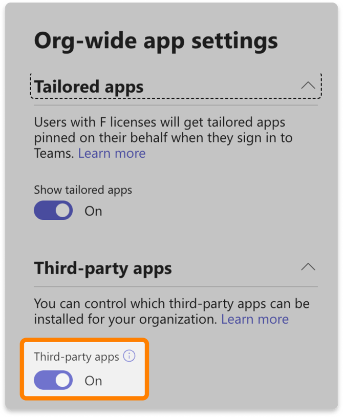 Org-wide app settings
