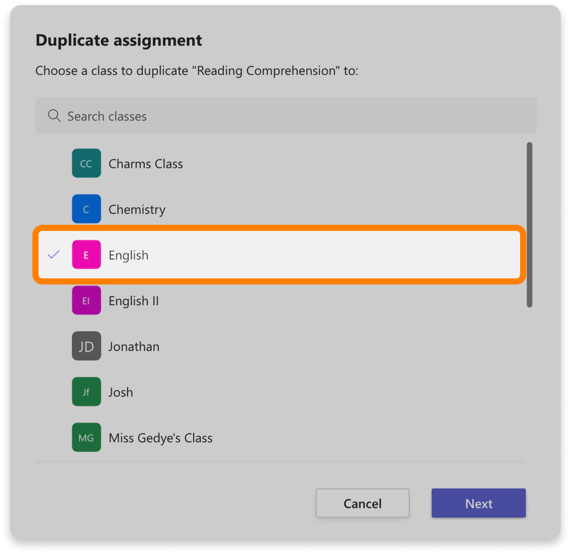 Duplicating assignment to class