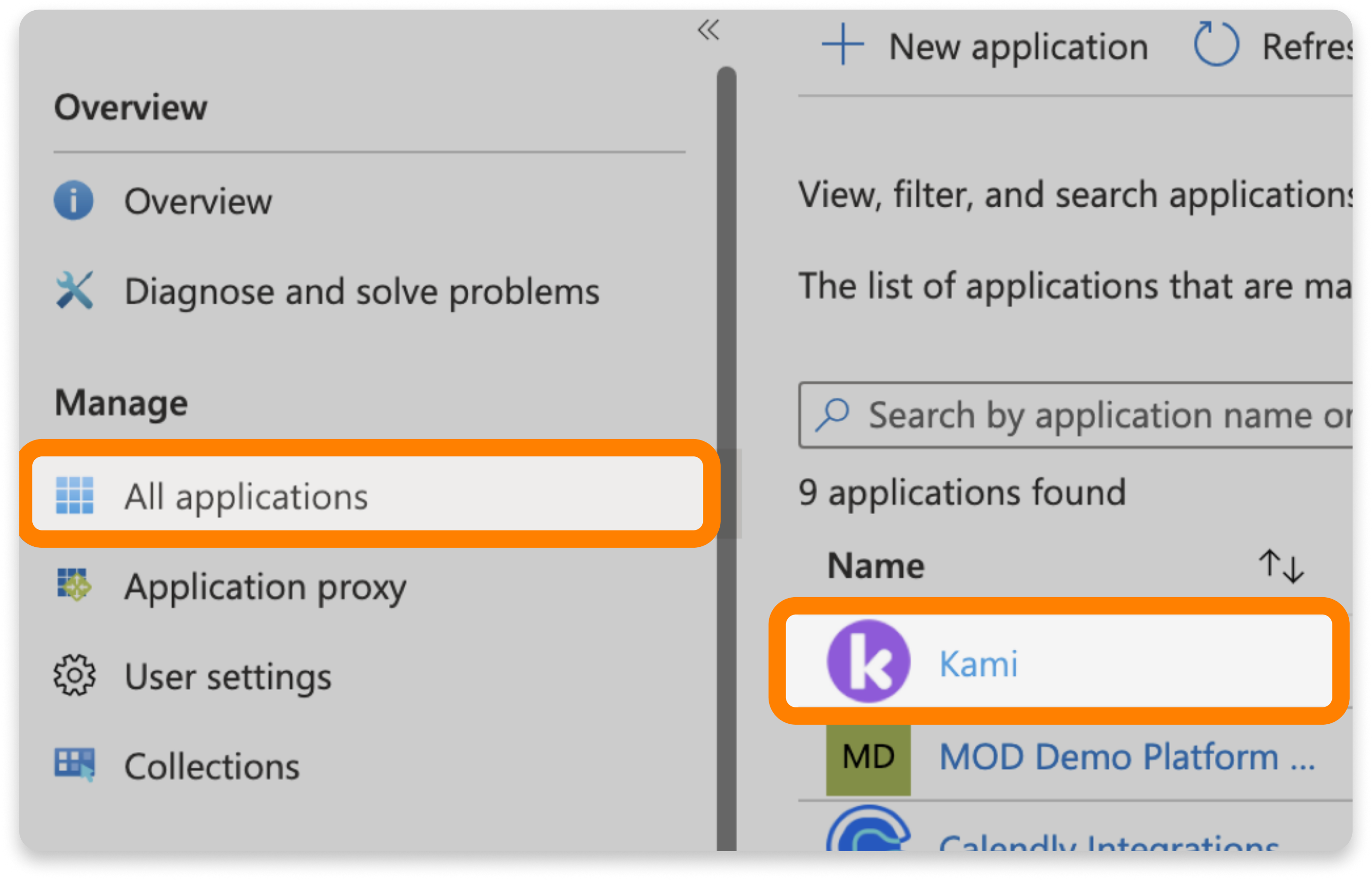All applications > Kami app