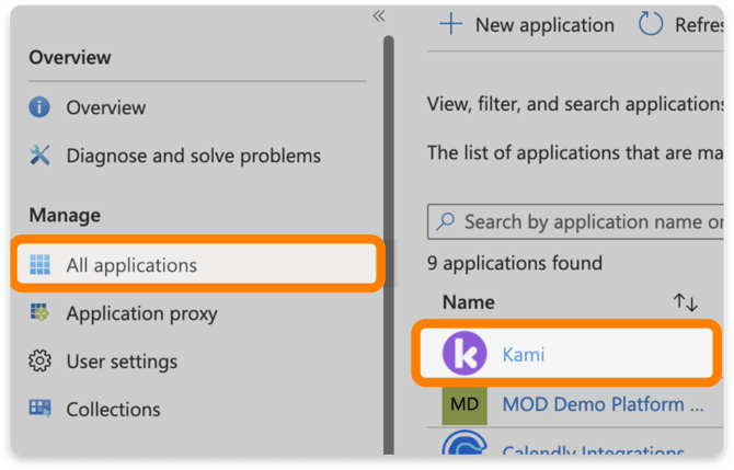All applications > Kami app