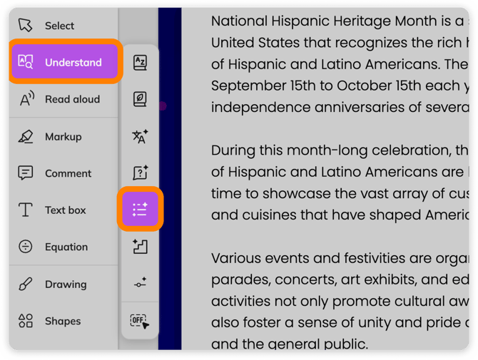 Understand tools > Summarize