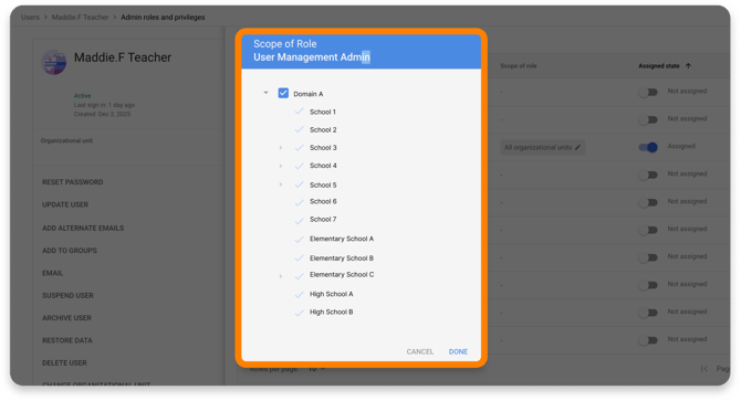 Configure scope