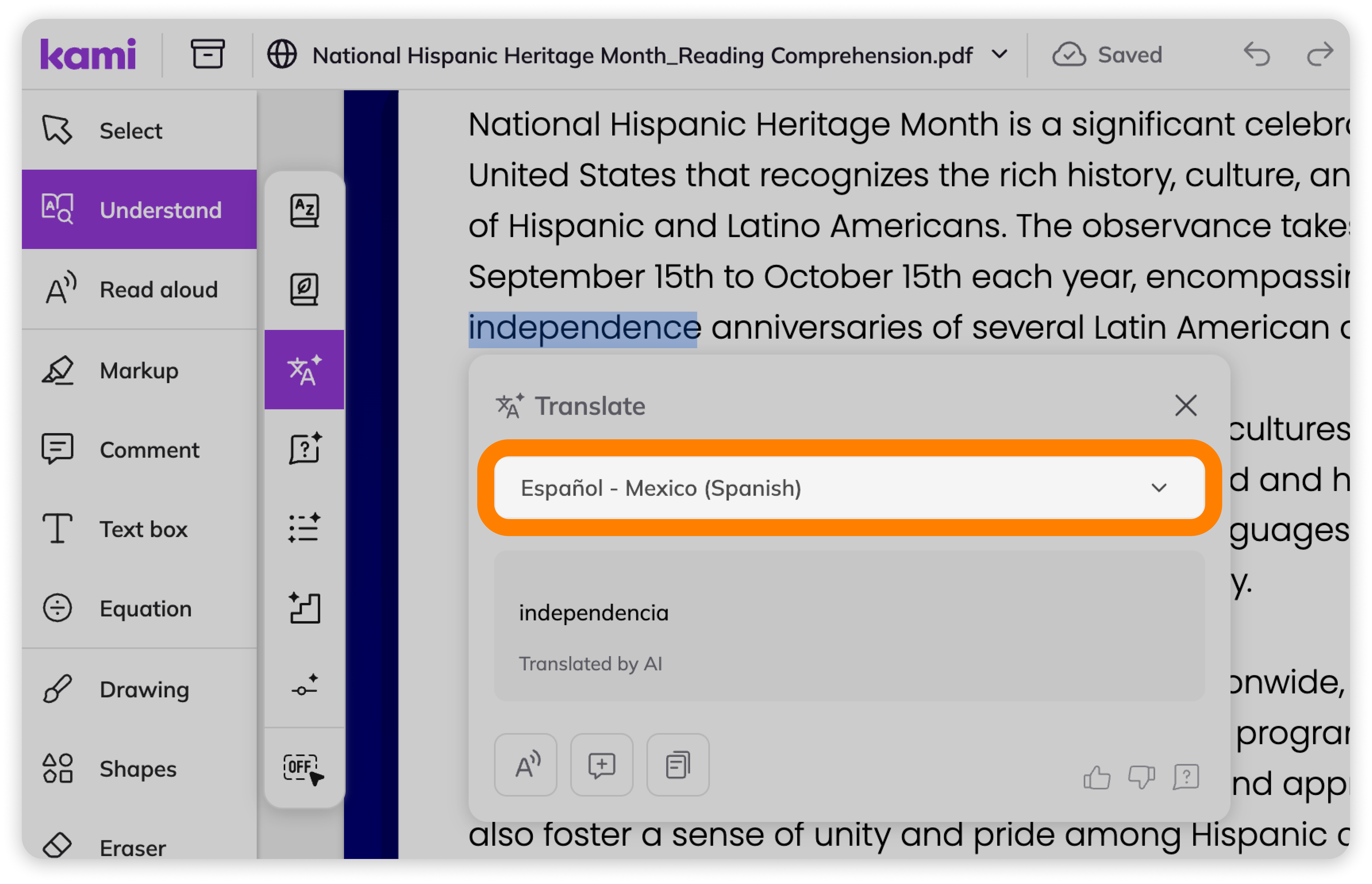 Language selector