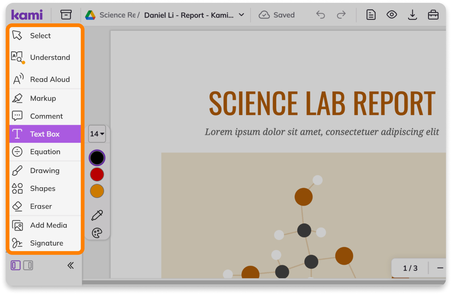 Kami toolbar