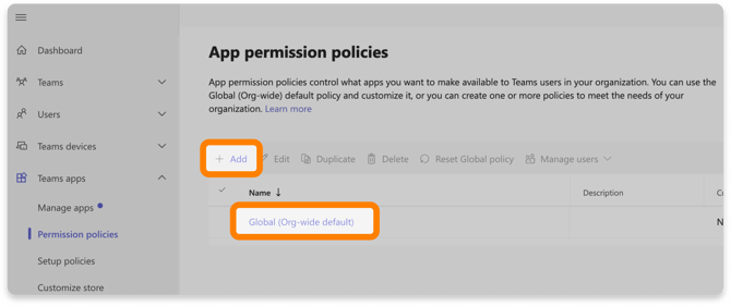 App permission policies