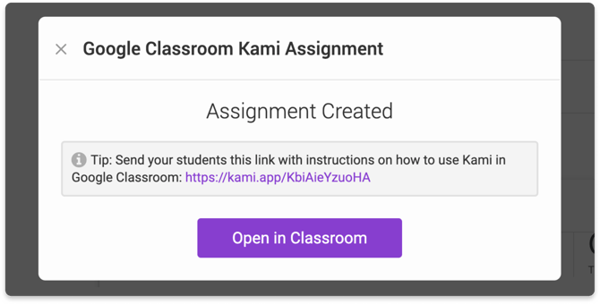 Assignment created