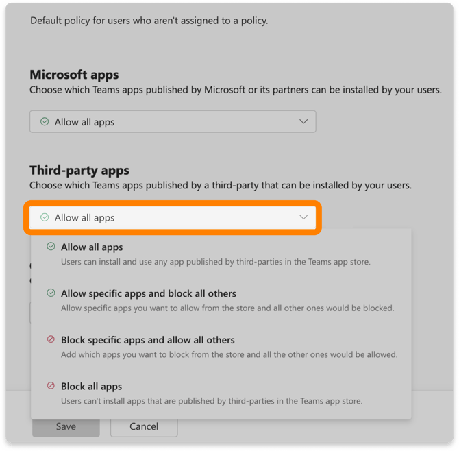 Allow all apps