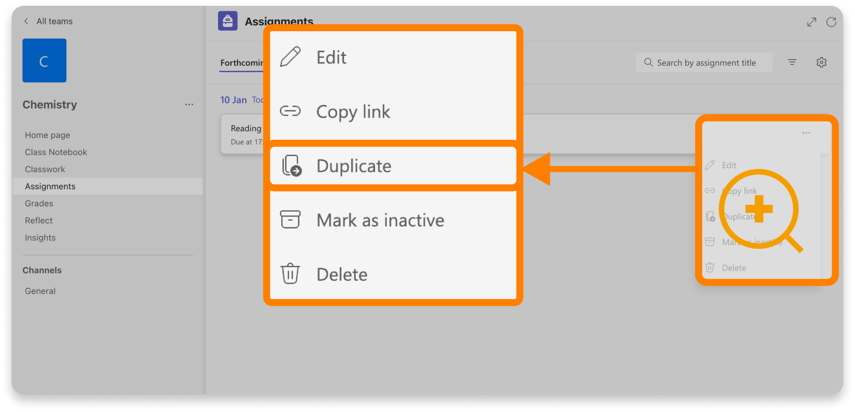 Duplicate option