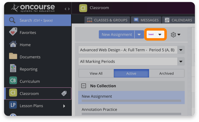 Create Kami assignment