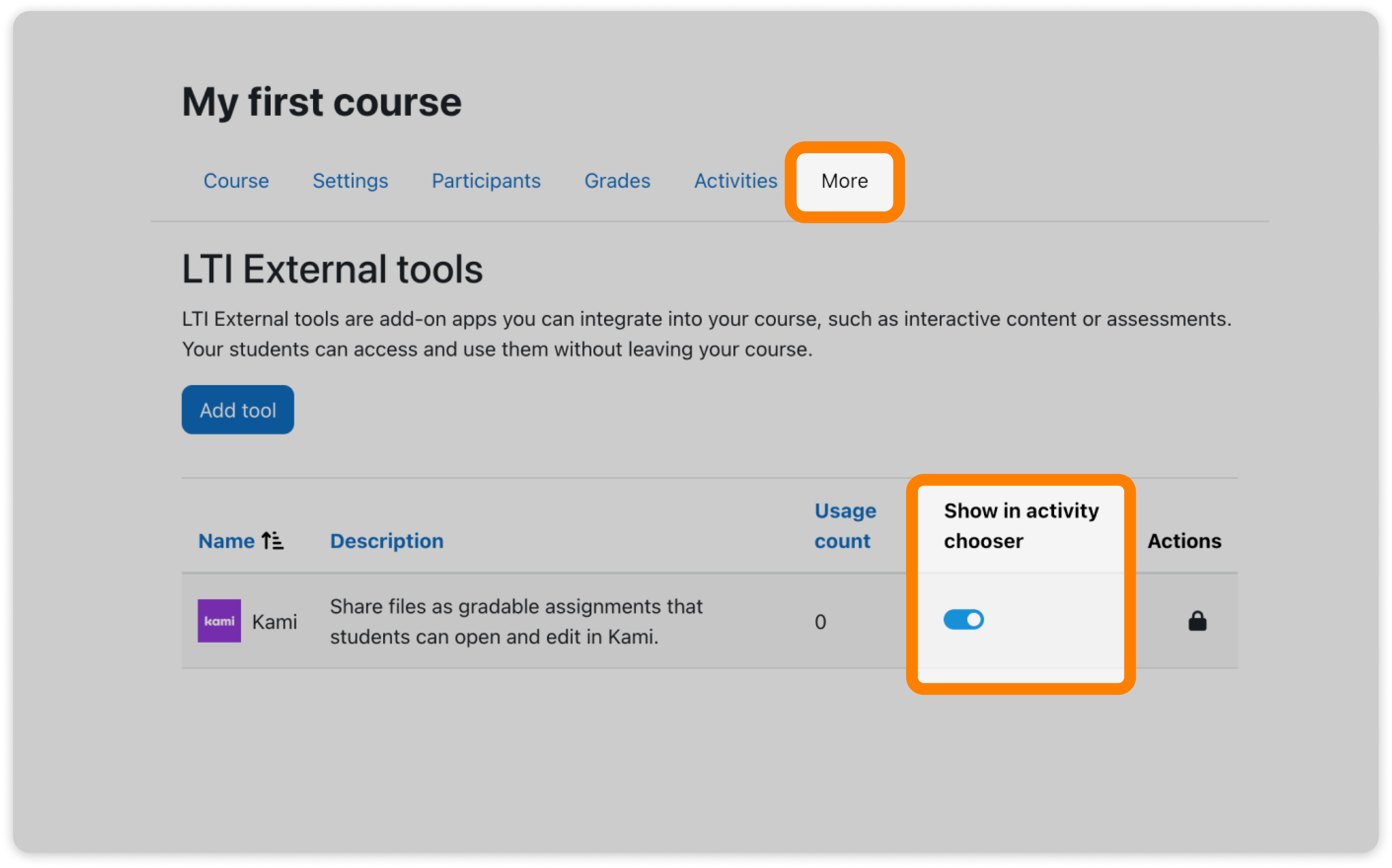 Enabling Kami tool