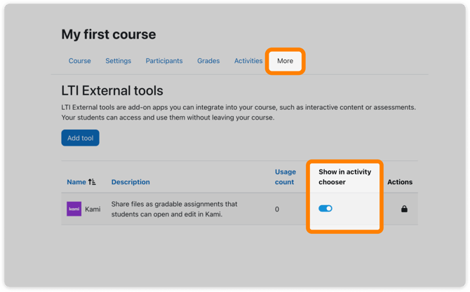 Enabling Kami tool
