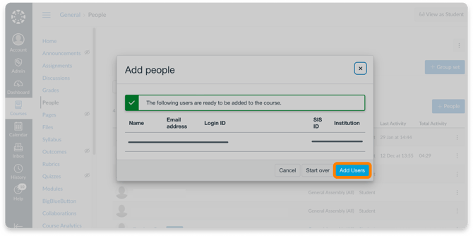 Add users button