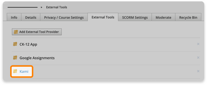 Kami external tool