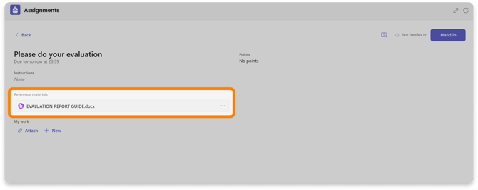 Kami assignment button