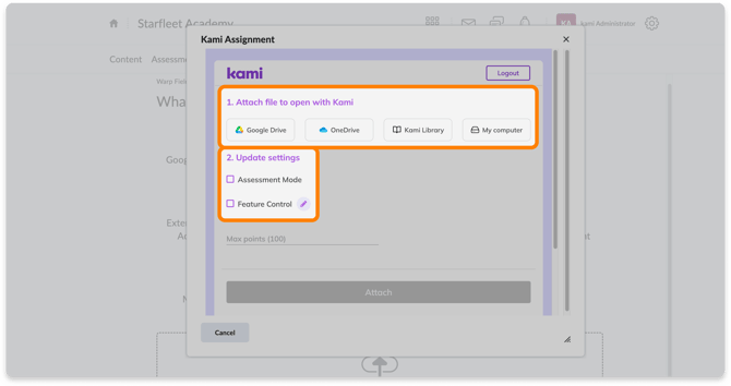 Assignment options