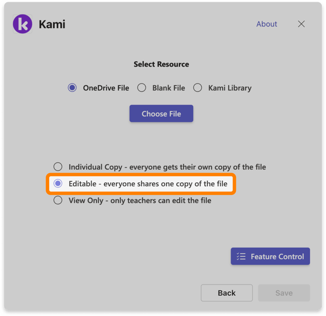 Make assignment editable option