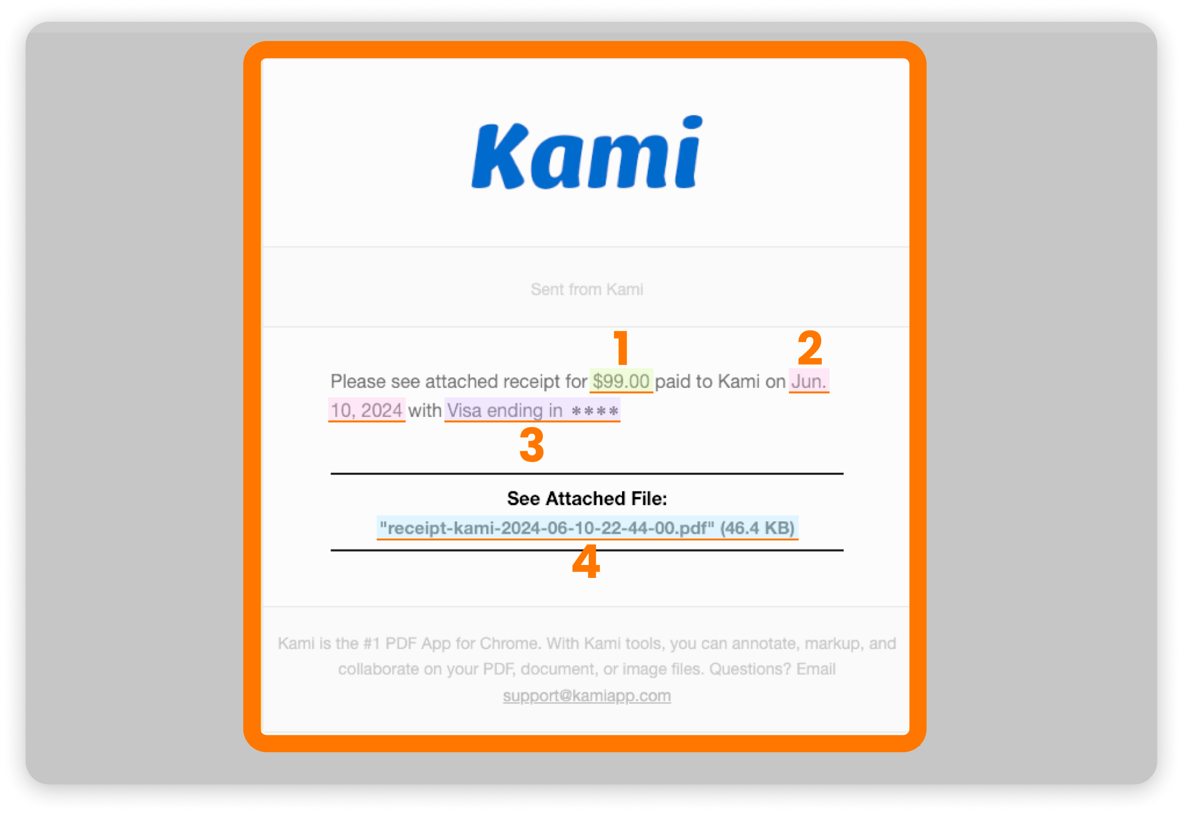 Kami receipt
