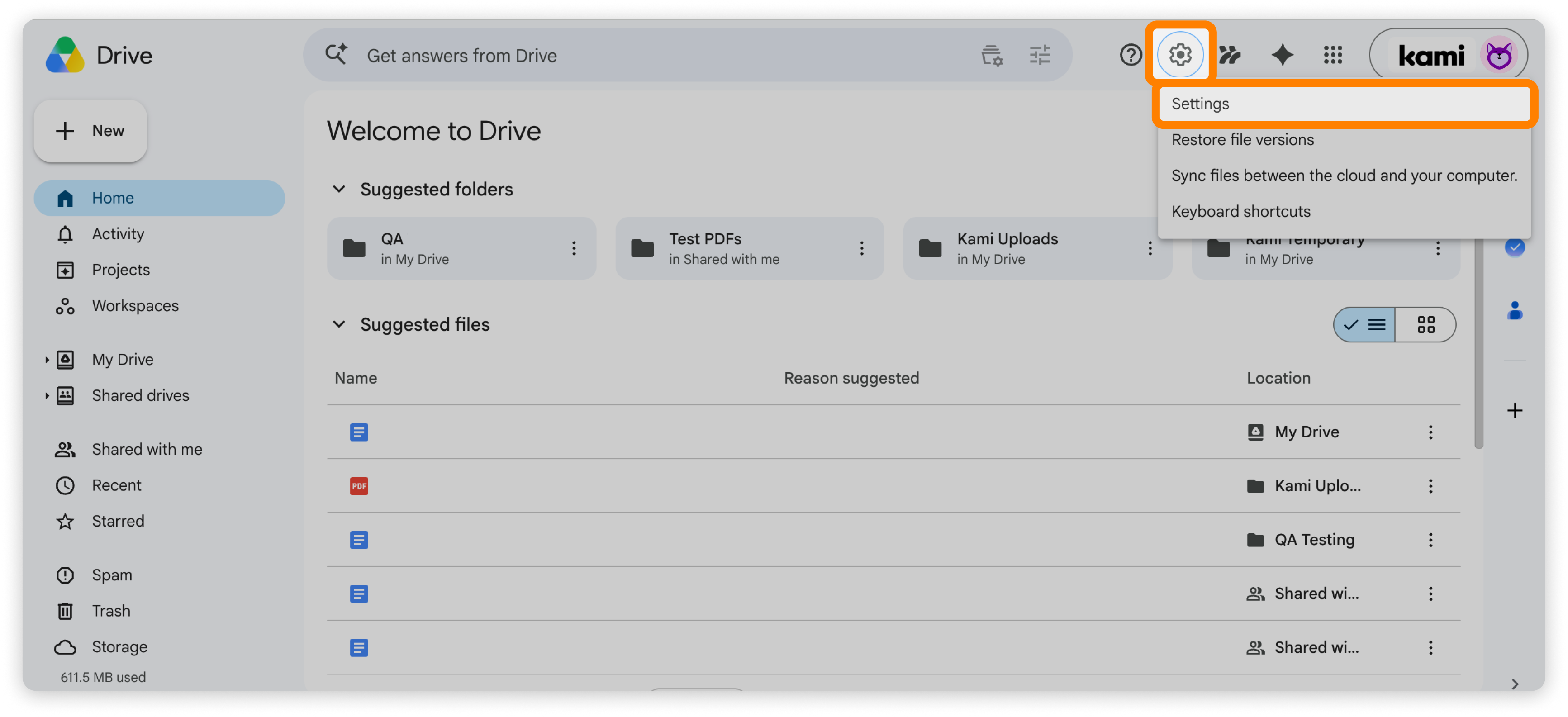 Drive Settings