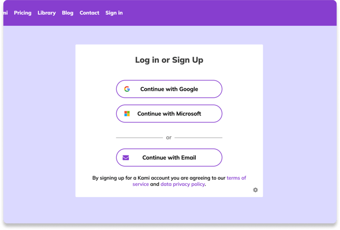 Login in or Sign up to Kami