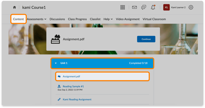 Course assignments