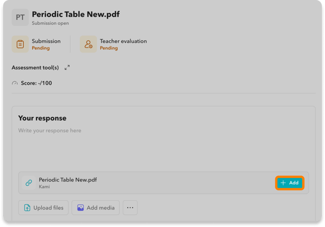 Add button