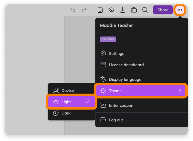 Theme setting