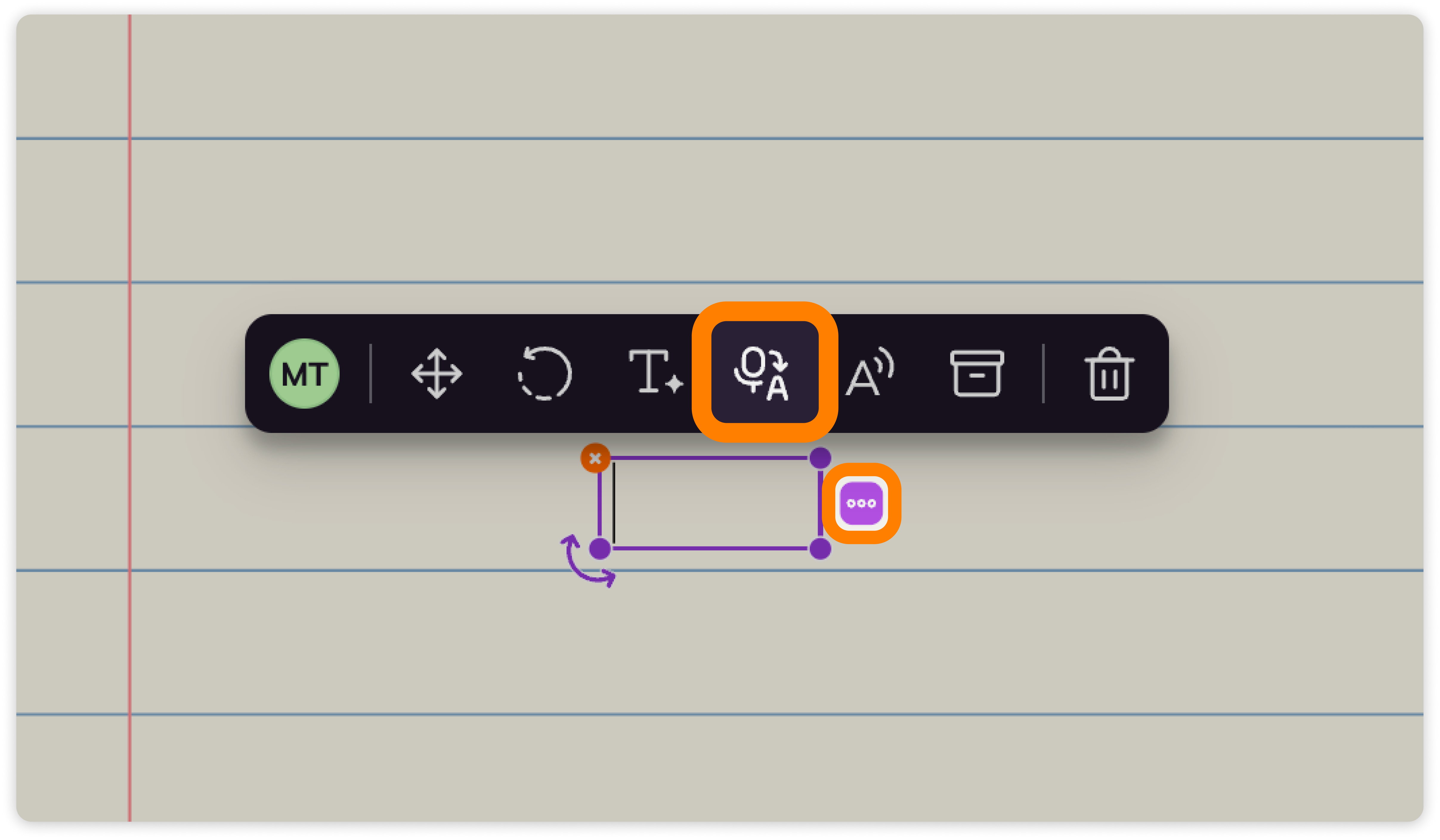 Voice typing button in action bar